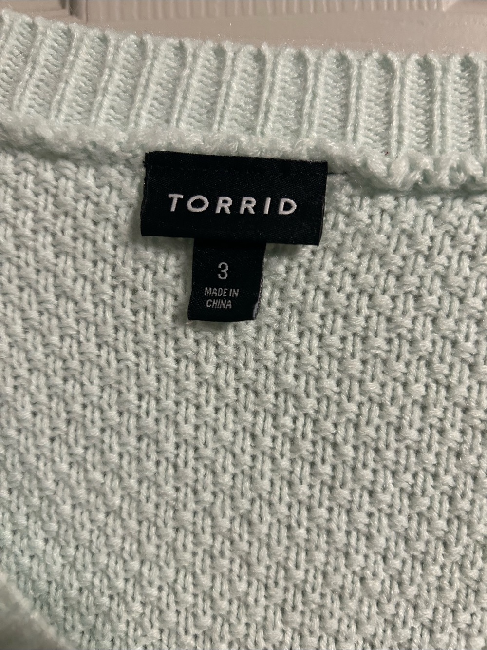 torrid Mint Textured Crewneck Sweater